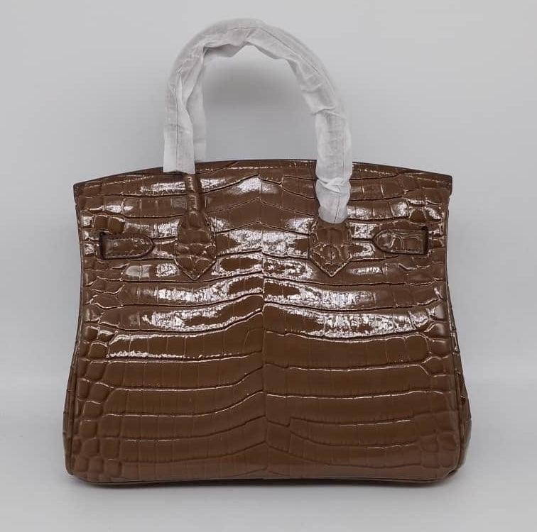 Angela Togo Leather Tote Padlock Bag