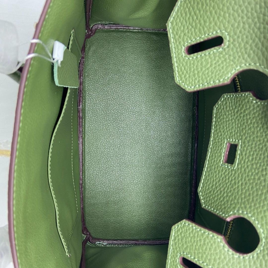 Angela Togo Leather Tote Padlock Bag