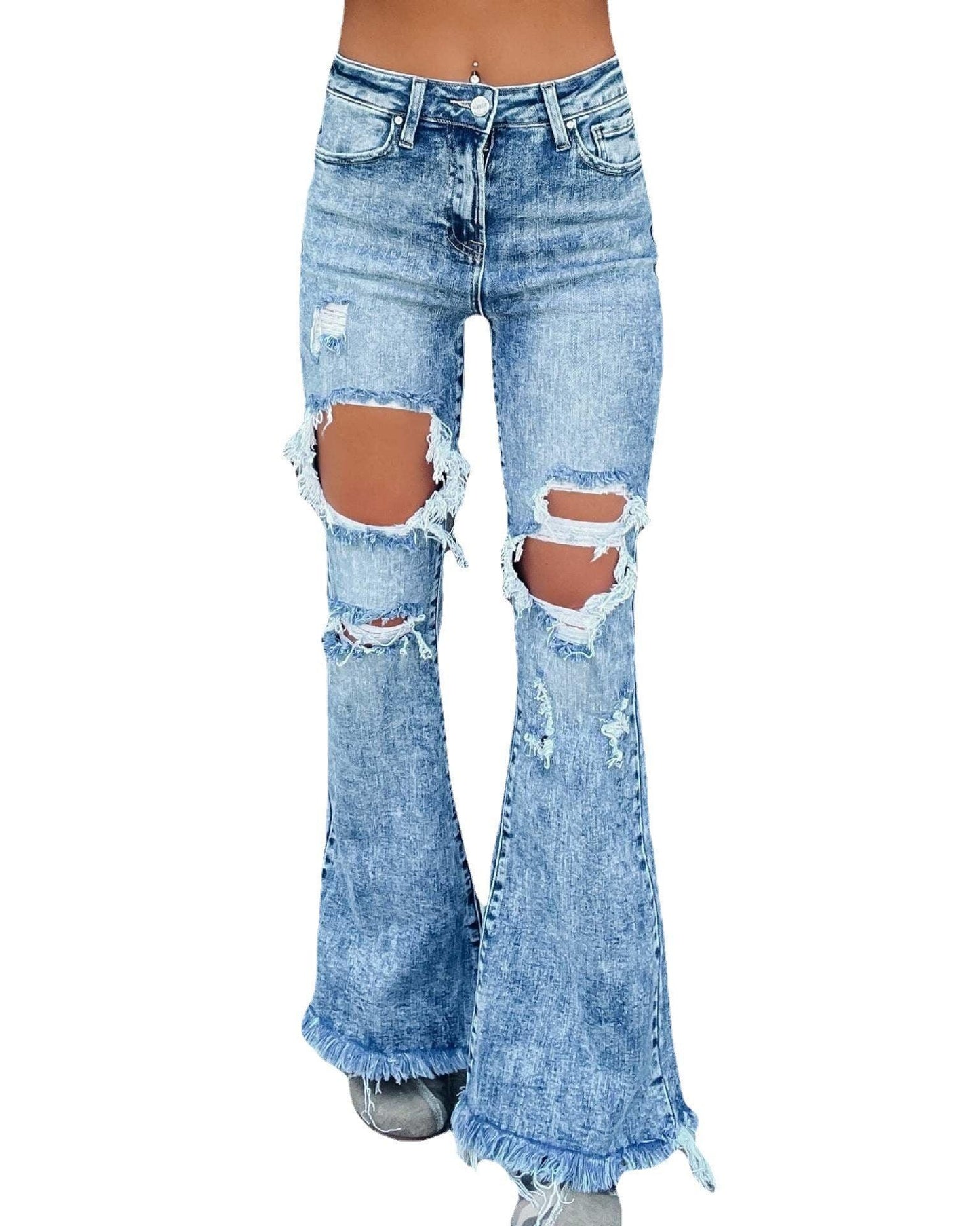Jeans Speed Broken Tassel Jeans - Stellar Real