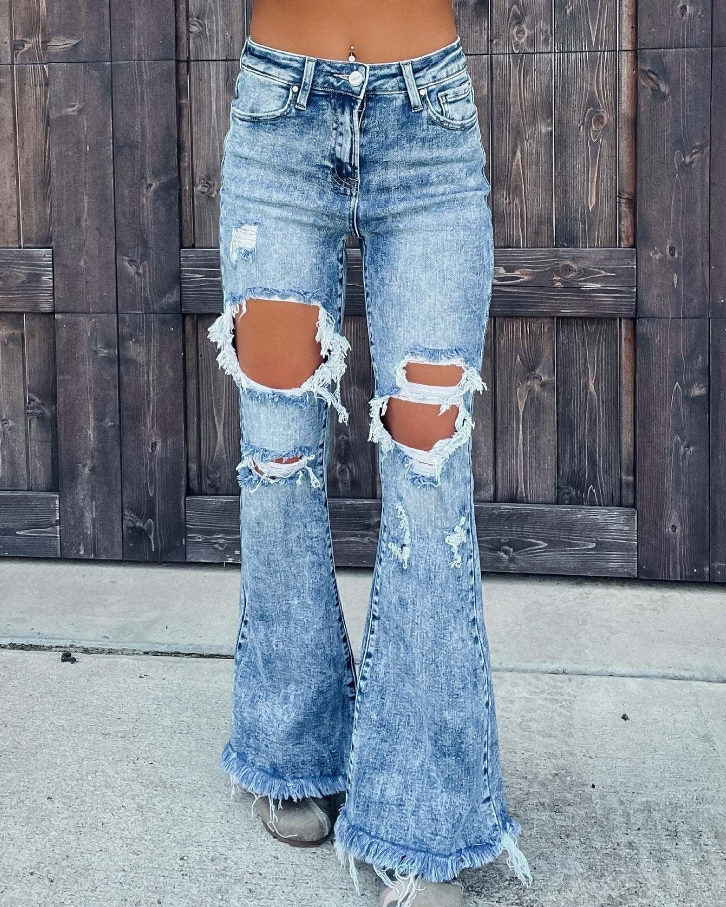 Jeans Speed Broken Tassel Jeans - Stellar Real
