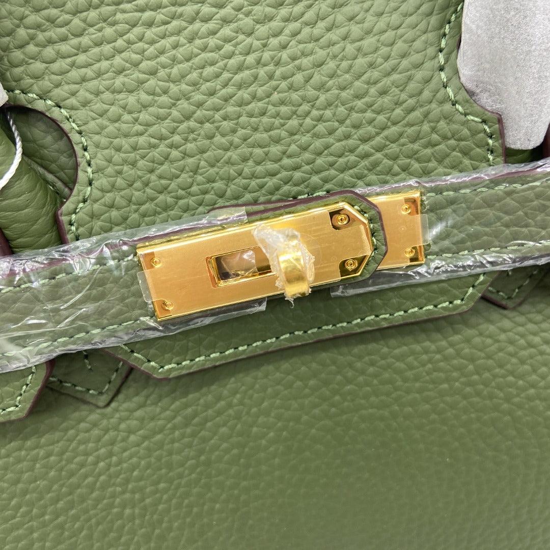 Angela Togo Leather Tote Padlock Bag
