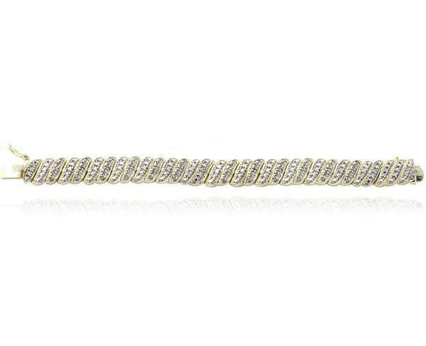 18K Gold Plated 1ct Diamond Tennis Bracelet - Stellar Real