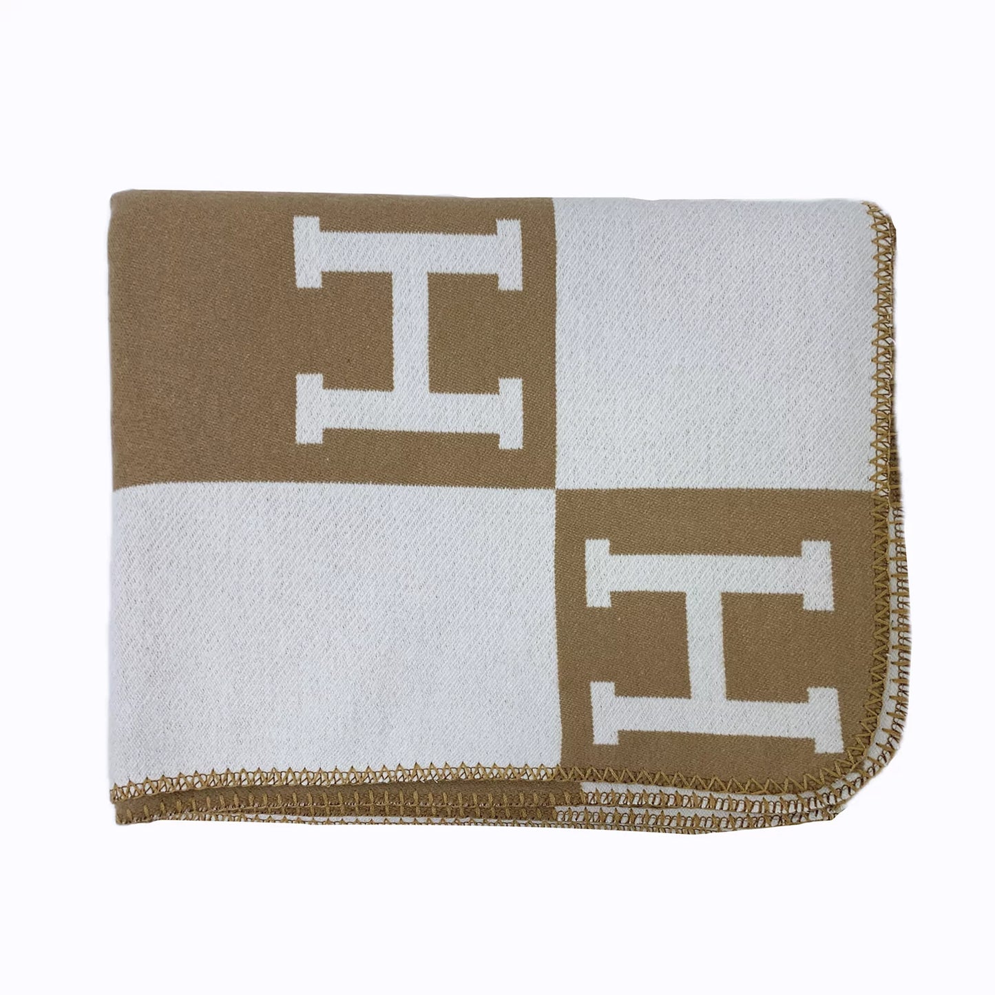 H Throw Blanket Warm Wool Cashmere Thick Knitted Blankets Yoga Sofa