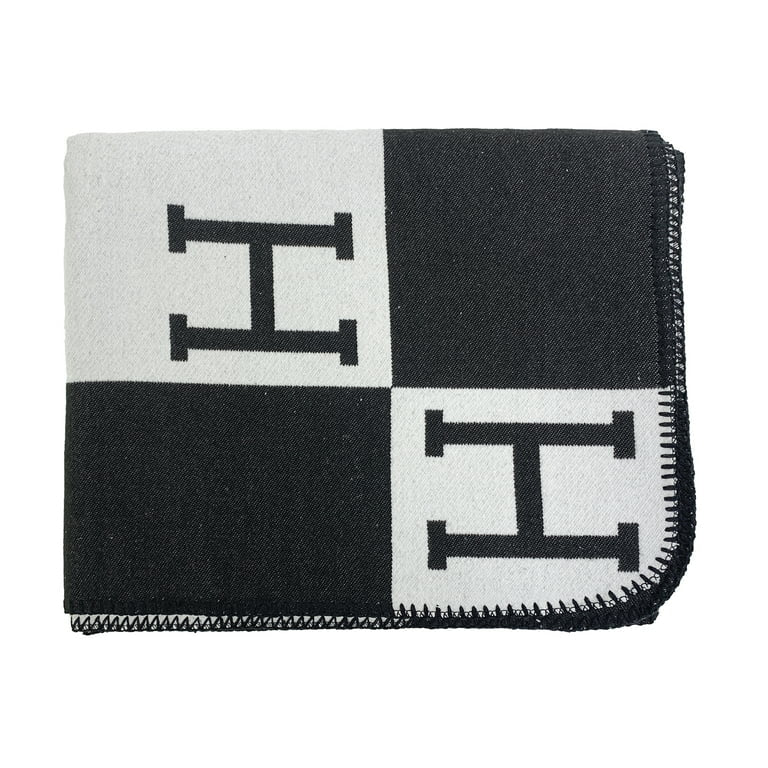 H Throw Blanket Warm Wool Cashmere Thick Knitted Blankets Yoga Sofa