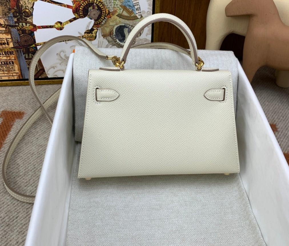 Mini Kaili Epsom Leather Bag Off White 19 - Stellar Real