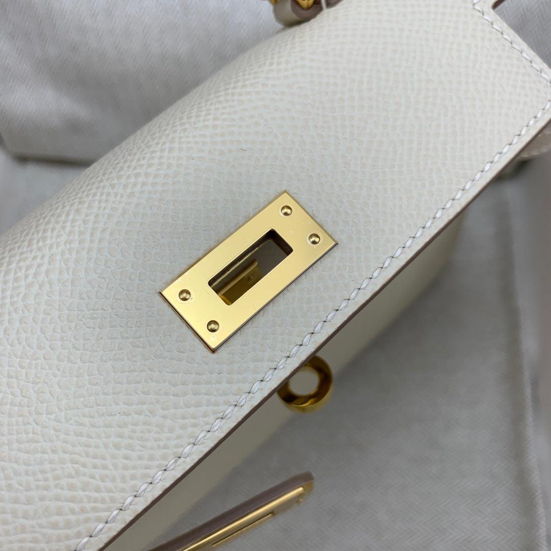 Mini Kaili Epsom Leather Bag Off White 19 - Stellar Real