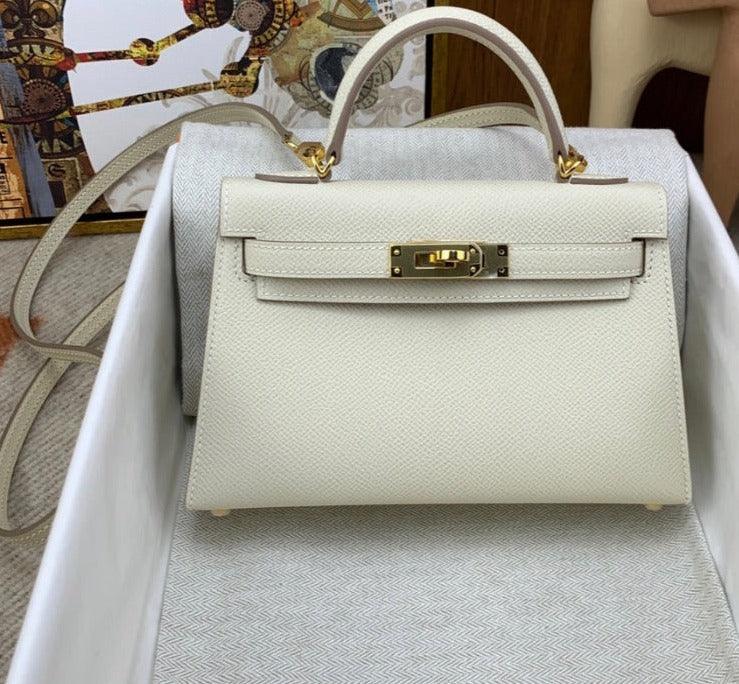 Mini Kaili Epsom Leather Bag Off White 19 - Stellar Real