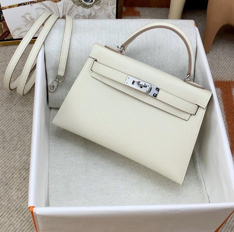 Mini Kaili Epsom Leather Bag Off White 19 - Stellar Real