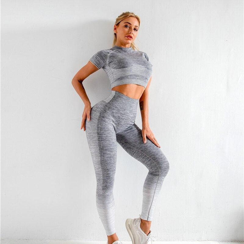 Knitting Hips Stretch Fitness Sports Yoga 2 Piece Set - Stellar Real