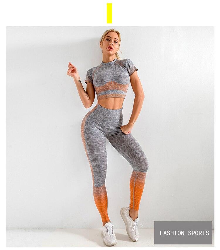Knitting Hips Stretch Fitness Sports Yoga 2 Piece Set - Stellar Real