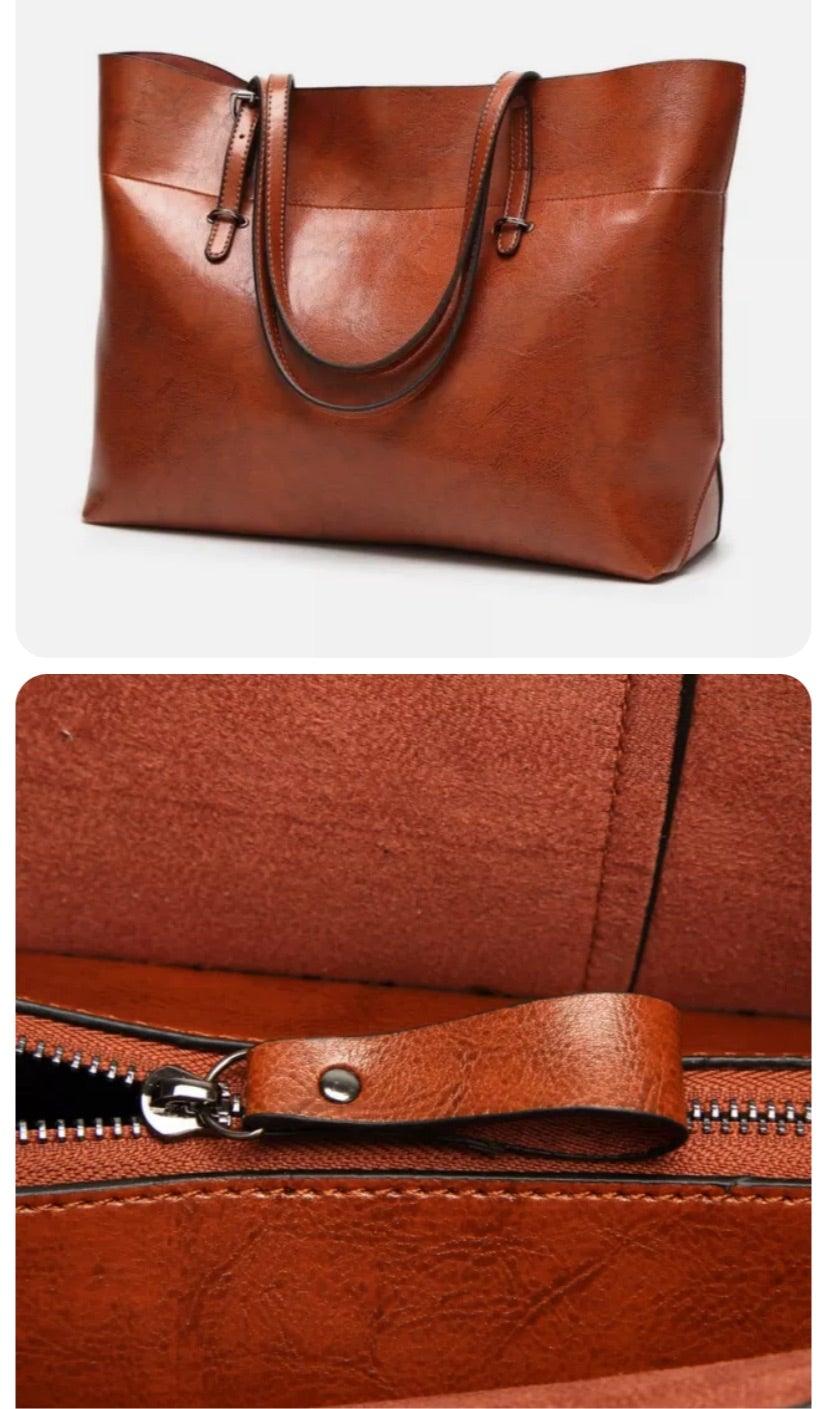 Jane Leather Tote Bag - Stellarreal