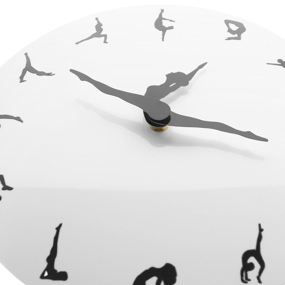 Yoga Postures Wall Clock Modern Clock Watch - Stellar Real