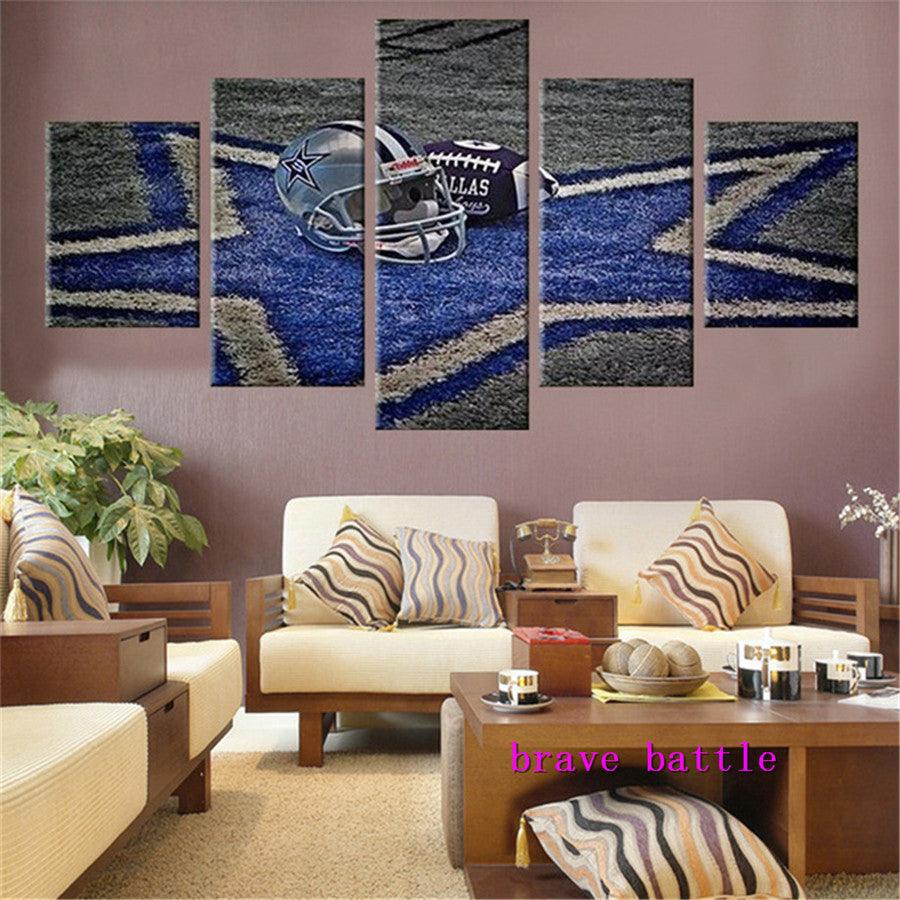 Dallas Cowboys Canvas Painting Modern Mural Art Oil Paint Decor - Stellar Real