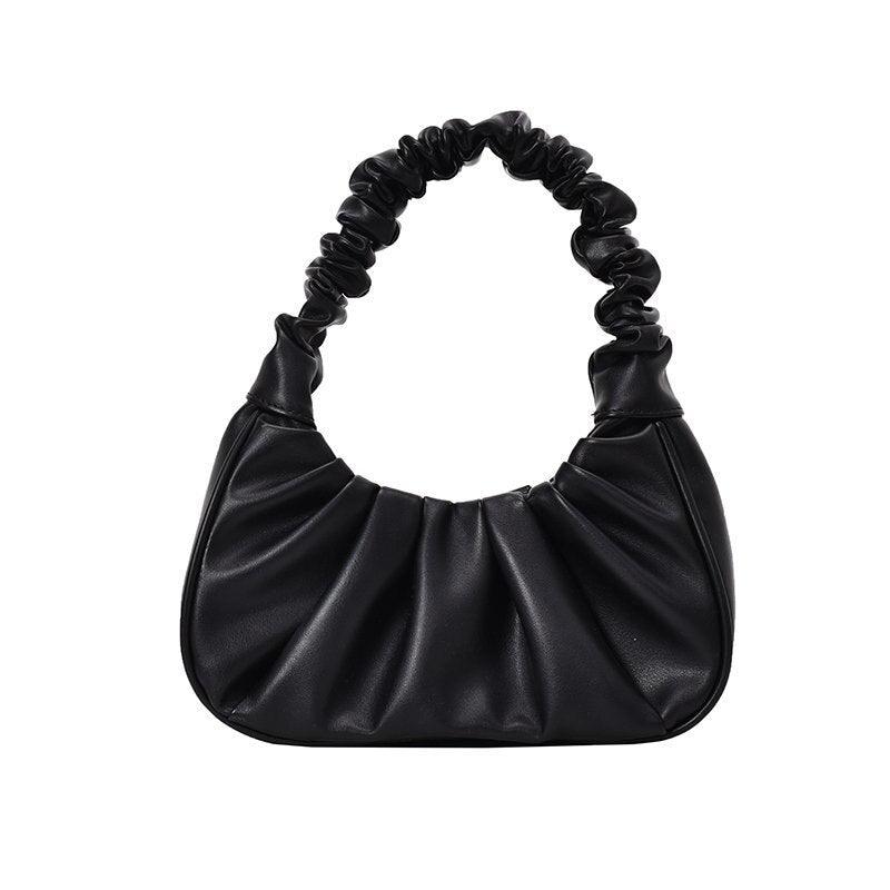 Women Hobo Pleated Tote Bag Candy Color Underarm Bag Small Handbag And Purses Shoulder Bag - Stellar Real