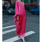 Chic One-Shoulder Loose Dress Cascading Ruched Asymmetrical