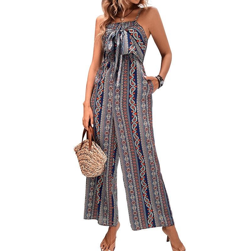 Wrap Around Python Print Wide Leg Jumpsuit - Stellar Real