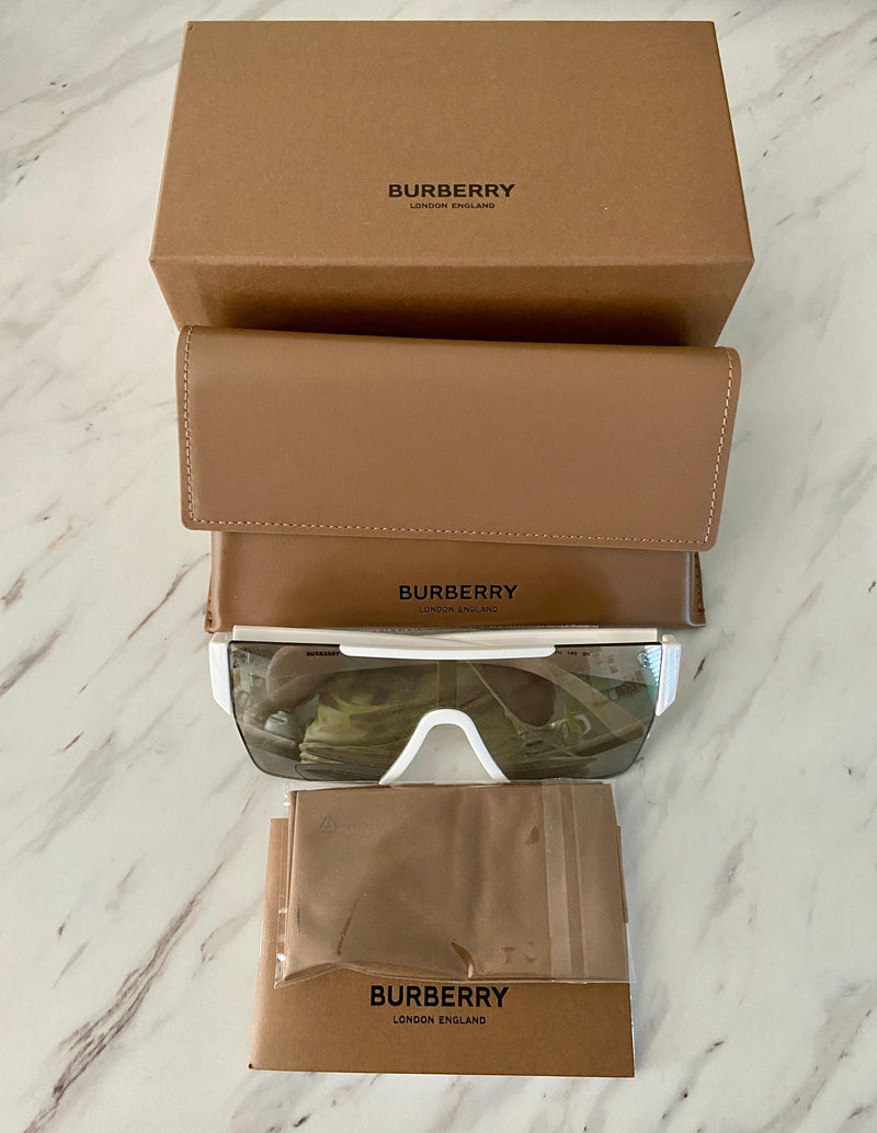 Burberry White Grey Tam Silver BE-4291 Sunglasses - Stellar Real
