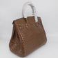 Angela Togo Leather Tote Padlock Bag