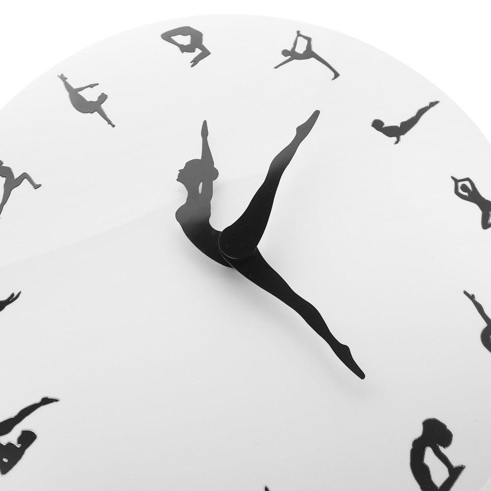 Yoga Postures Wall Clock Modern Clock Watch - Stellar Real