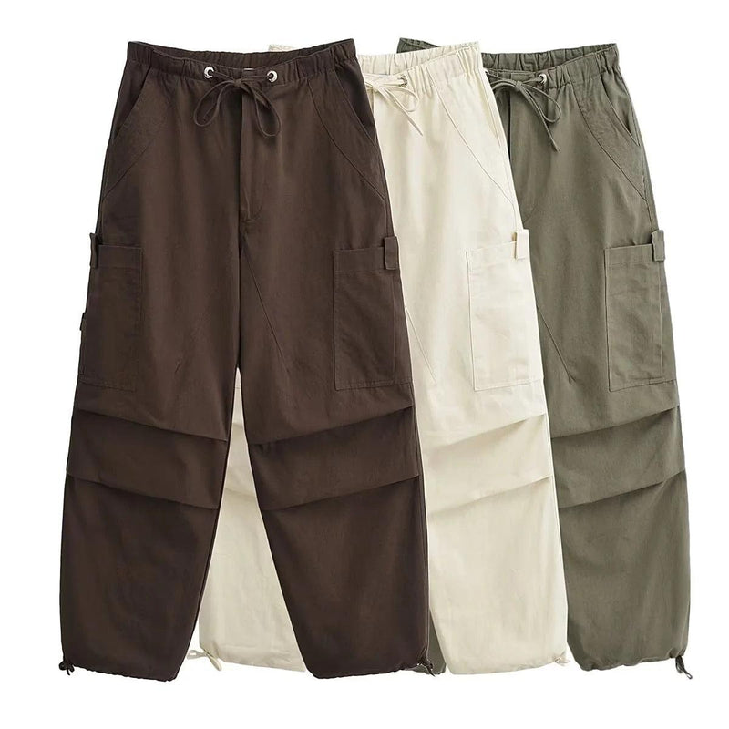 Chaoren Parachute Cargo Pants Loose Sports - Stellar Real