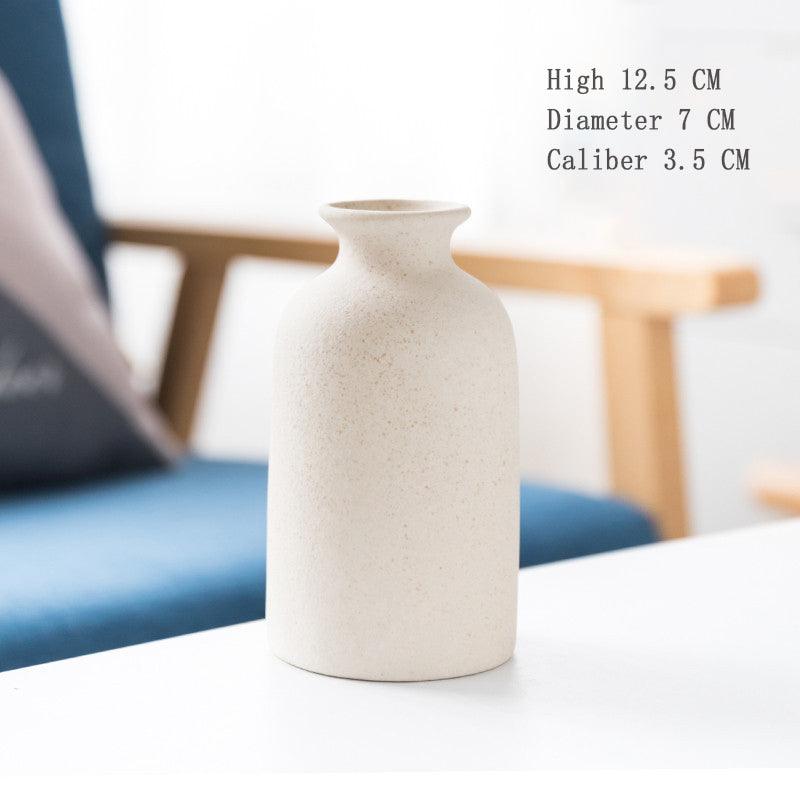 Nordic Handicraft Retro Frosted Ceramic Vase - Stellar Real