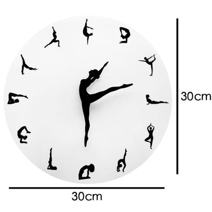 Yoga Postures Wall Clock Modern Clock Watch