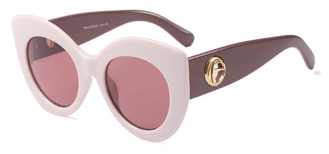 Oversize Cat Eye Sunglasses Ladies Pink Sun Glasses UV400