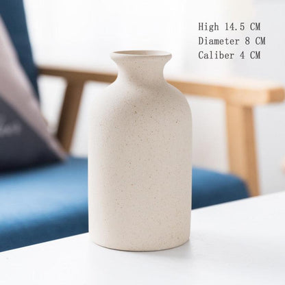 Nordic Handicraft Retro Frosted Ceramic Vase - Stellar Real