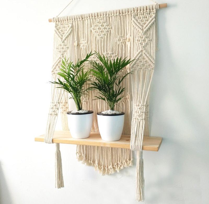 Macrame Plant Hanger Shelf Rope - Stellar Real