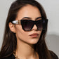 Cat Eye Rice Nail Sunglasses Big Frame
