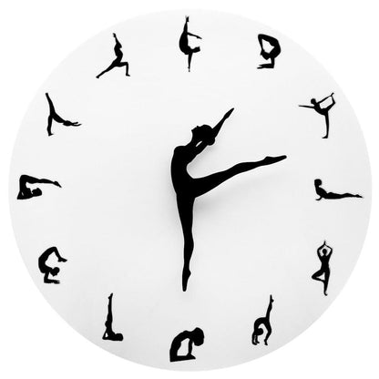 Yoga Postures Wall Clock Modern Clock Watch - Stellar Real