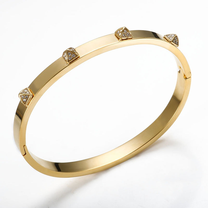 Romantic Rose Gold Rivet Pointed Ins Style Bracelet