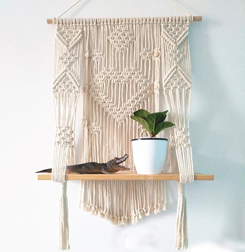 Macrame Plant Hanger Shelf Rope - Stellar Real