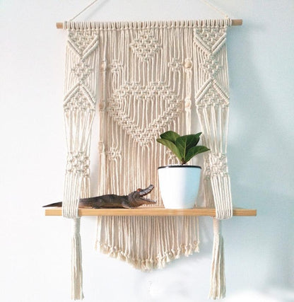 Macrame Plant Hanger Shelf Rope - Stellar Real