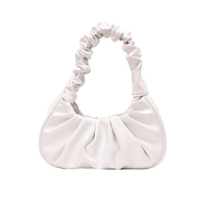 Women Hobo Pleated Tote Bag Candy Color Underarm Bag Small Handbag And Purses Shoulder Bag - Stellar Real