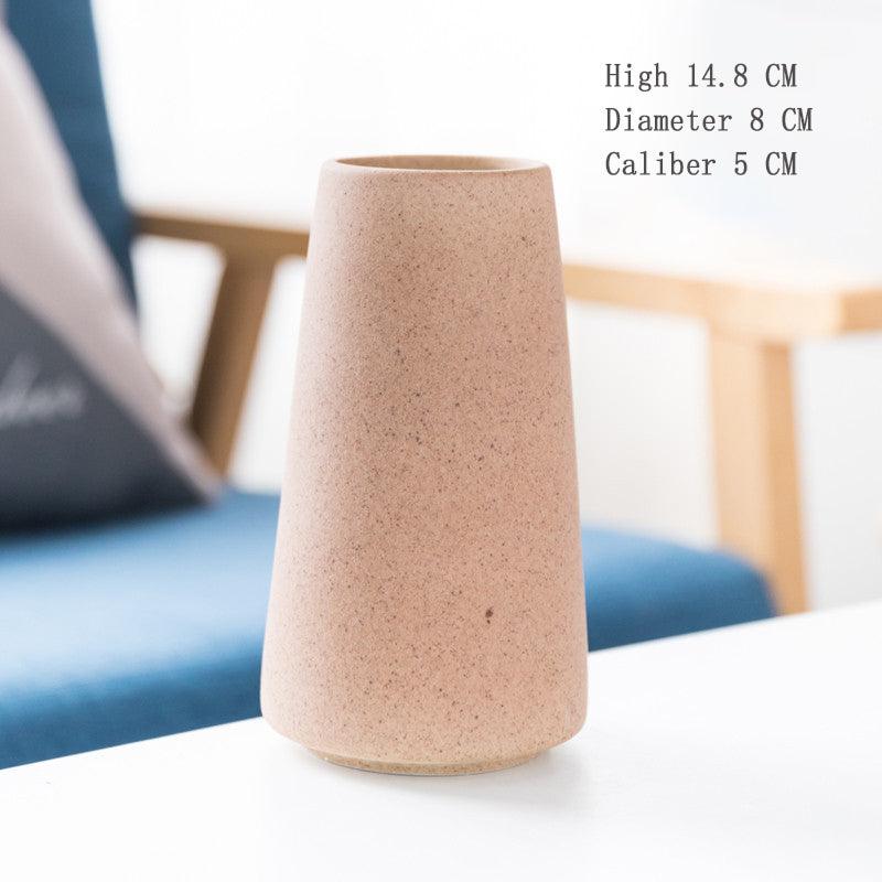 Nordic Handicraft Retro Frosted Ceramic Vase - Stellar Real