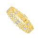 14k Two Tone Gold High Polish Diamond Panther Bracelet (12mm)