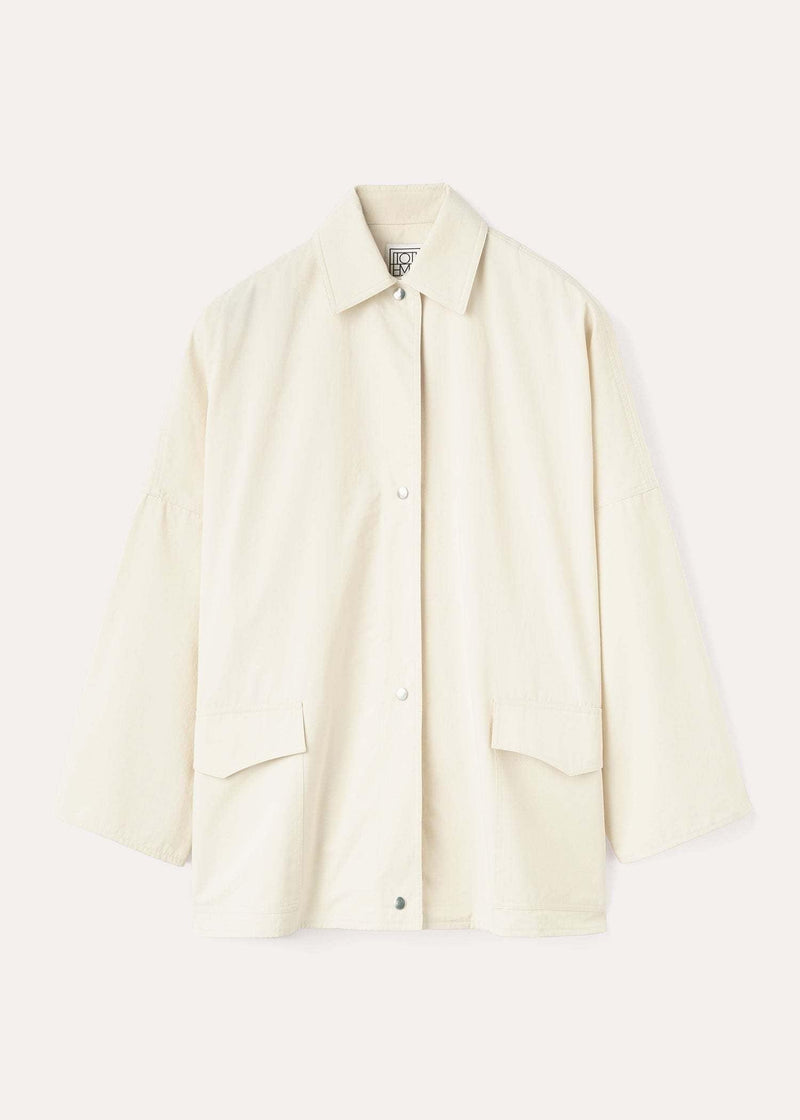 Washed Cotton Overshirt Jacket Vanilla - Stellar Real