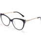 TR90 Anti-Blue Light Cat-Eye Metal  Retro Mirror Sunglasses