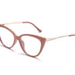 TR90 Anti-Blue Light Cat-Eye Metal  Retro Mirror Sunglasses