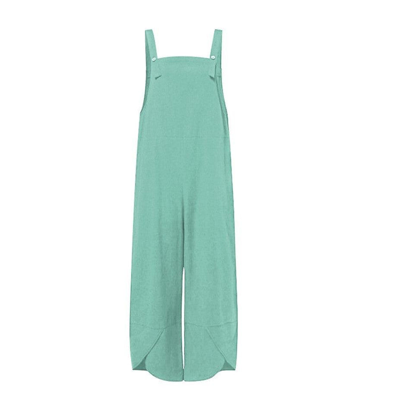 Jumpsuit Solid Color Casual Ninth Overalls - Stellar Real