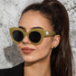 New Cat Eye Big Frame Net Red Street S Pearl Sunglasses