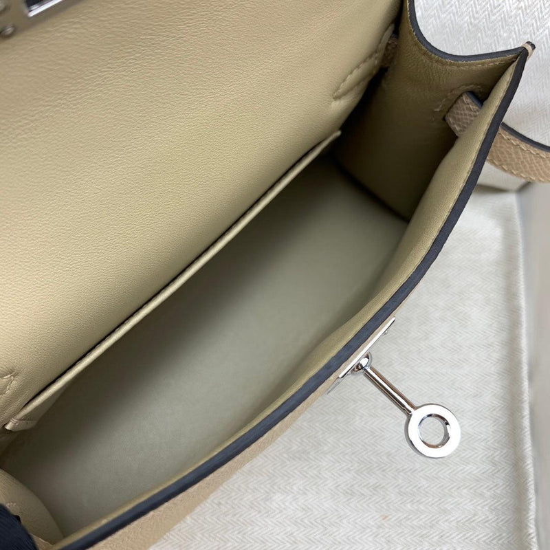 Mini Kaili Leather Beige Bag 19 - Stellar Real