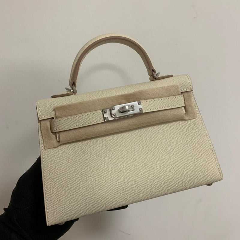 Mini Kaili Epsom Leather Bag Off White 19 - Stellar Real