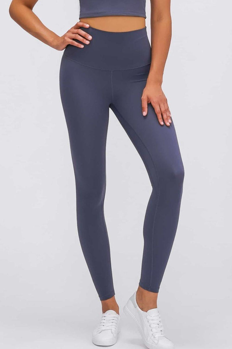 Feel Like Skin Elastic Waistband Yoga Leggings - Stellar Real