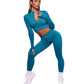 Sports Running Fitness Clothes Yoga Women's Solid Color Zipper Yoga Clothes