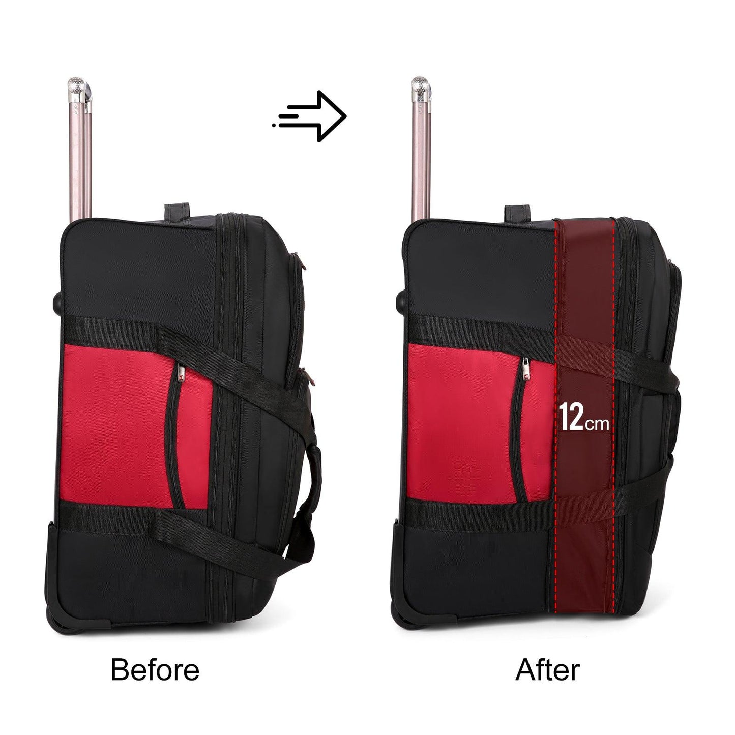 Expandable Waterproof Duffle Bag Unisex Red