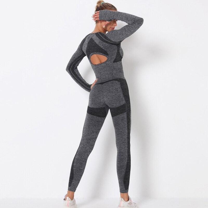Yoga Seamless Sports Outfit Fitness Set Athletic Wear Set - Stellar Real