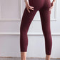Feel Like Skin Elastic Waistband Cropped Yoga Leggings