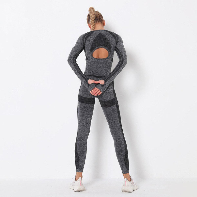 Yoga Seamless Sports Outfit Fitness Set Athletic Wear Set - Stellar Real